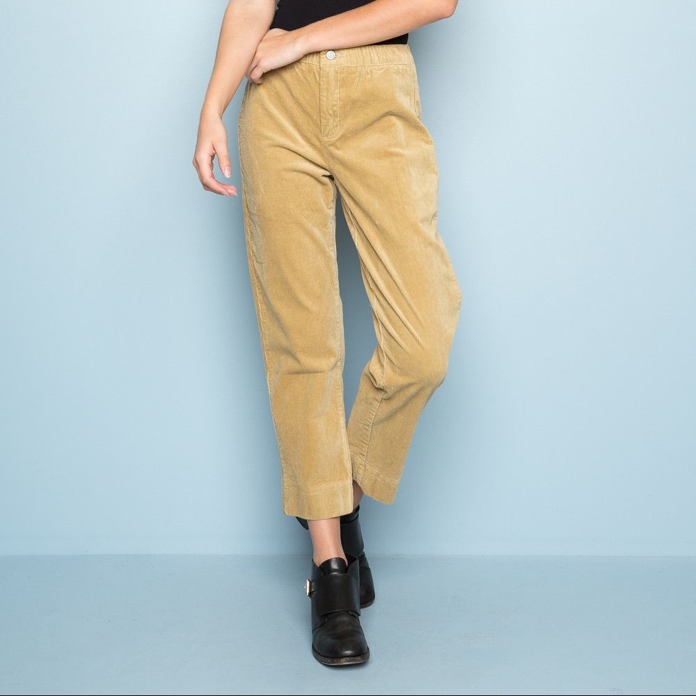 brandy melville mustard yellow corduroy pants